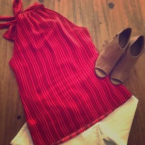 Banana Republic cold shoulder bow neck